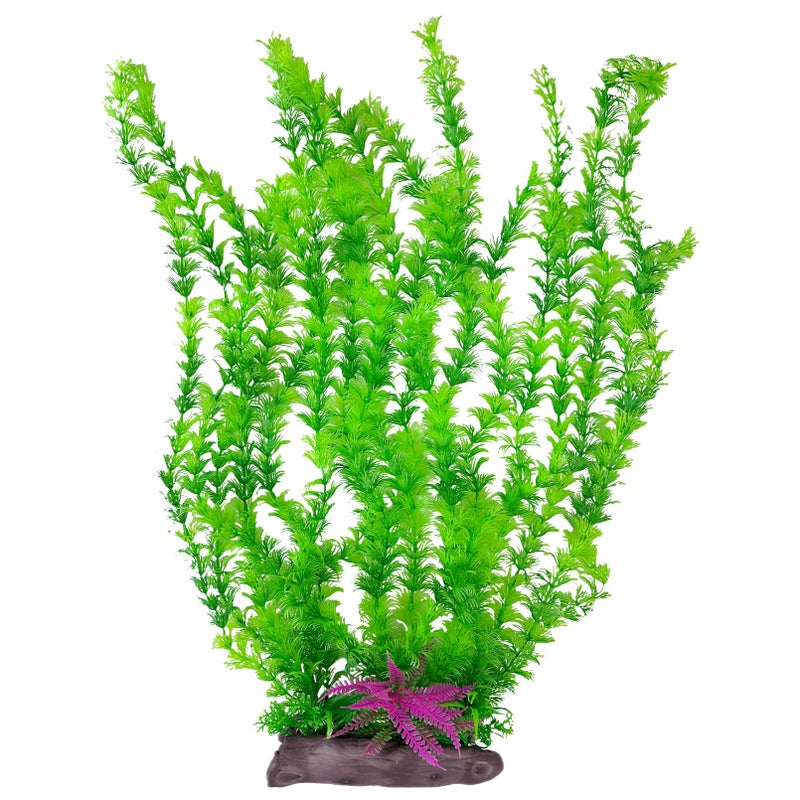 Hamiledyi Aquarium Plastic Plants Aquarium Decor Artificial Fish Tank Plants,Tall Fish Tank Decorations, Extra Large Aquarium Plant 20.4-inch Tall,1PCS - Image 1