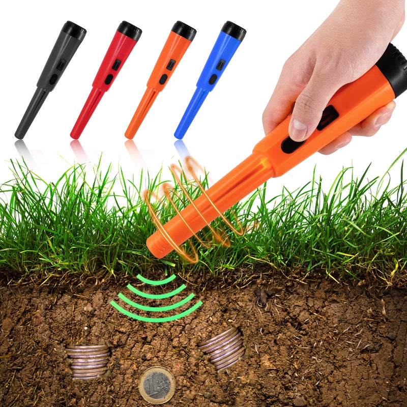 مكشاف لدقة الدعامات المعدنية المحمول الجديد 2022 GP-Pointers Rod Detector مكشاف الأسلاك تحت الأرض مكتشف ذهب للبحث بزاوية 360 درجة مكتشف البراغي (مع زرير نابض + حارس معصم + حقيبة مائية + بطارية) - Image 3