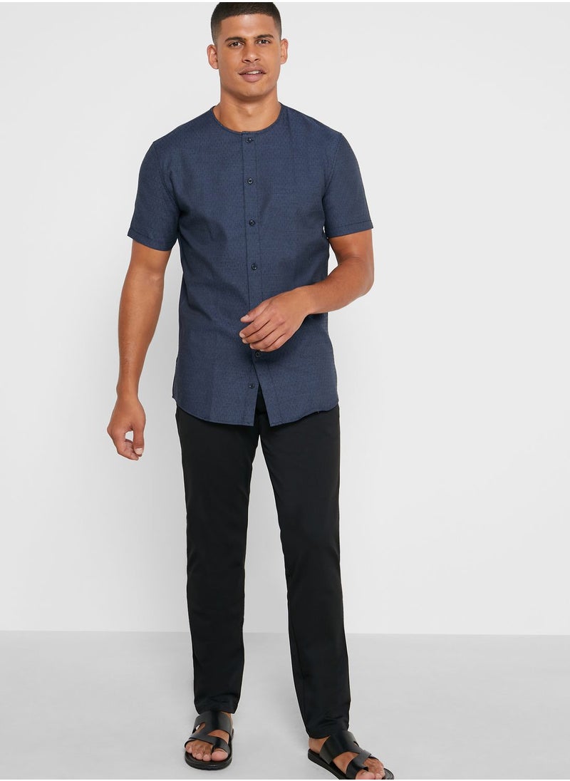 87Origins - Textured Print Regular Fit Shirt - Image 1