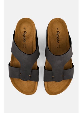 Algspar Men Slip On Cork Sandals, Dark Grey  - Image 3
