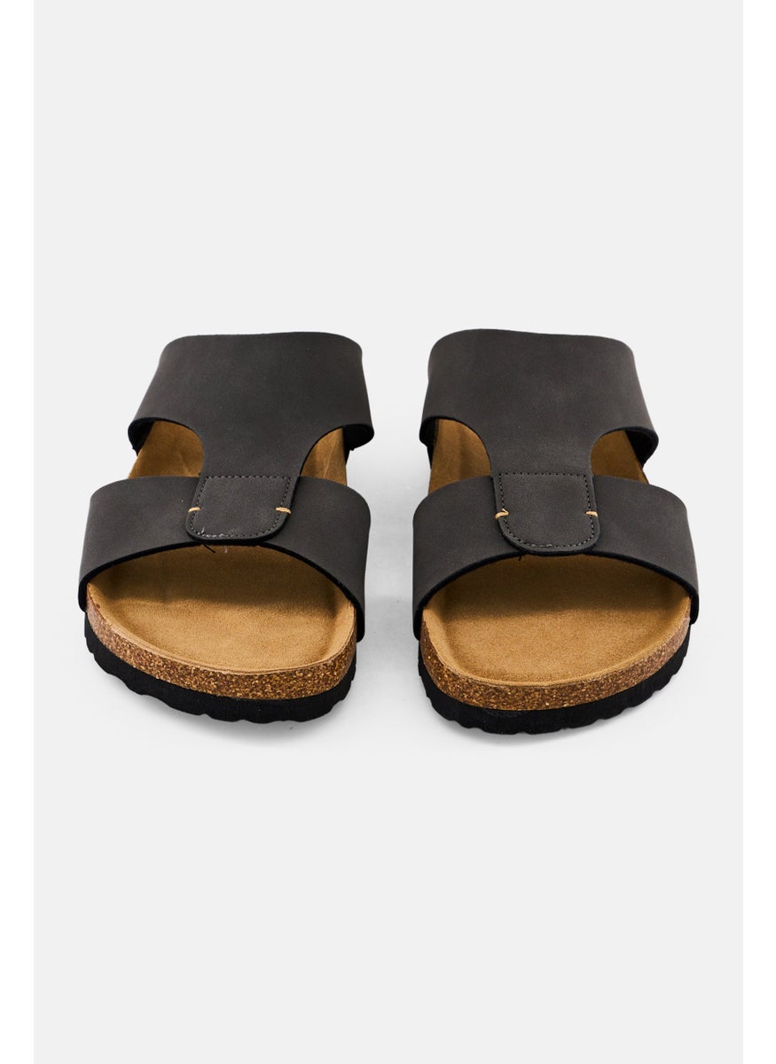 Algspar Men Slip On Cork Sandals, Dark Grey  - Image 2
