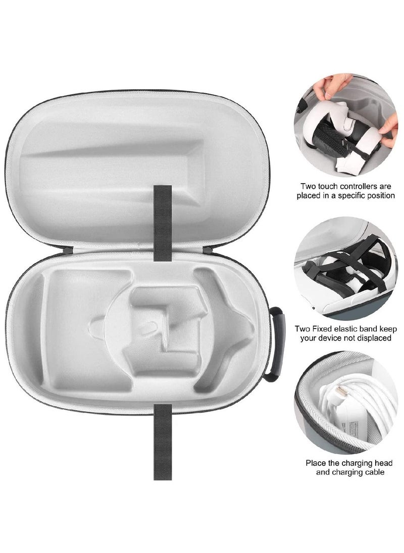 YONK - Hard Carrying Case For Oculus Quest 2 For VR Headset Storage Bag Modern Travel Case Quest 2 Accessories Grey - Image 1
