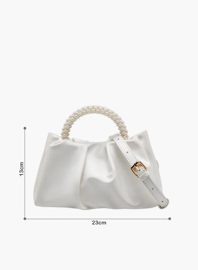 Flora Bella By Shoexpress Flora Bella Pleated Crossbody Bag with Detachable Strap Ramadan Collection