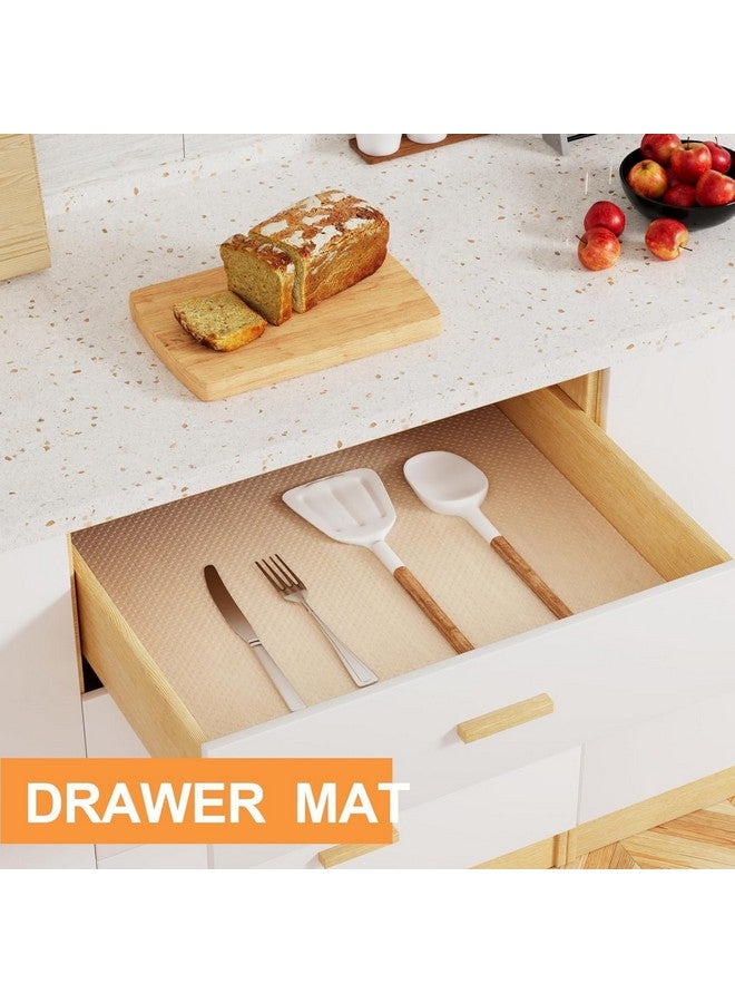 ElastPro حصيرة/ورقة مضادة للانزلاق قابلة للغسل من إيلاست برو من مادة EVA بدرجة غذائية للثلاجة، بطانة الرفوف، الطاولة، درج المطبخ (شفافة منقطة، 45 سم × 5 م) - Image 2