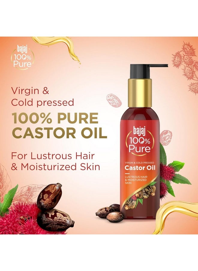 Bajaj - 100% Pure Castor Oil 200Ml, Pure Hair Oil, Natural Cold-Pressed Castor Oil, No Silicones, Paraben Free, Lead Free - Image 1