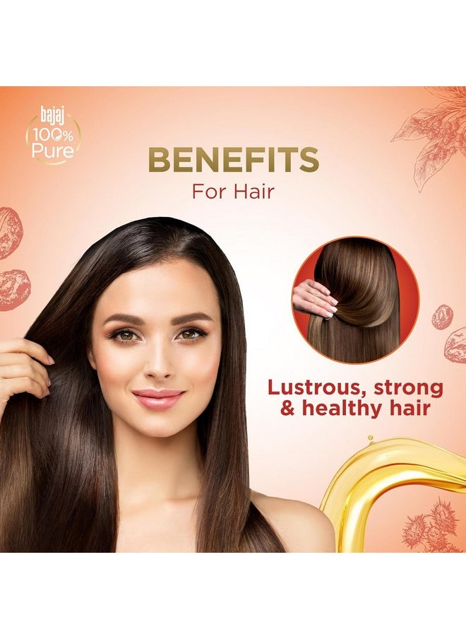 Bajaj - 100% Pure Castor Oil 200Ml, Pure Hair Oil, Natural Cold-Pressed Castor Oil, No Silicones, Paraben Free, Lead Free - Image 1
