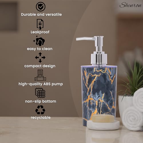 Shenron Refillable Liquid Soap Dispenser, Unbreakable Plastic Dispenser for Sanitizer, Lotion, Shampoo & Handwash Bottle for Kitchen, Bathroom, Shower, Wash Basin, 250ML (Blue, Pack of 2) - Image 5