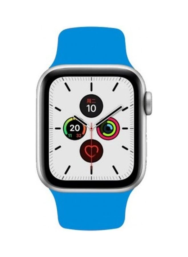 NIBEMINENT Silicone Replacement Band For Apple Watch 42/44mm Surf Blue - Image 3