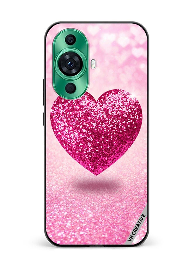 VR CREATIVE Protective Case Cover For Huawei nova 11 Pro Pink Glitter Heart Design Multicolour - Image 1