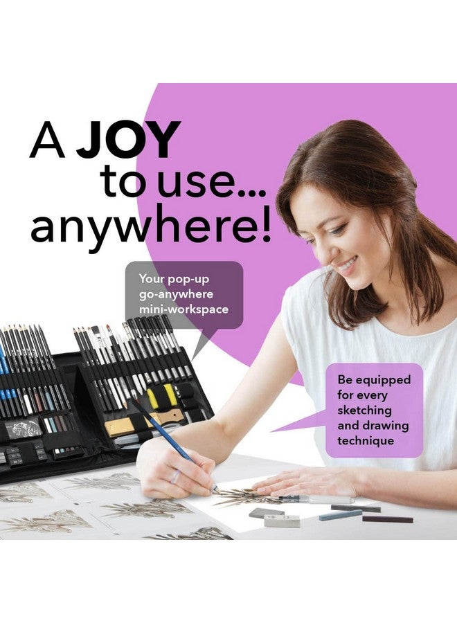 Castle Art Supplies Comprehensive Drawing And Sketching Set Graphite And Charcoal Pencils With 28Page Booklet And Sketchpads - Image 4