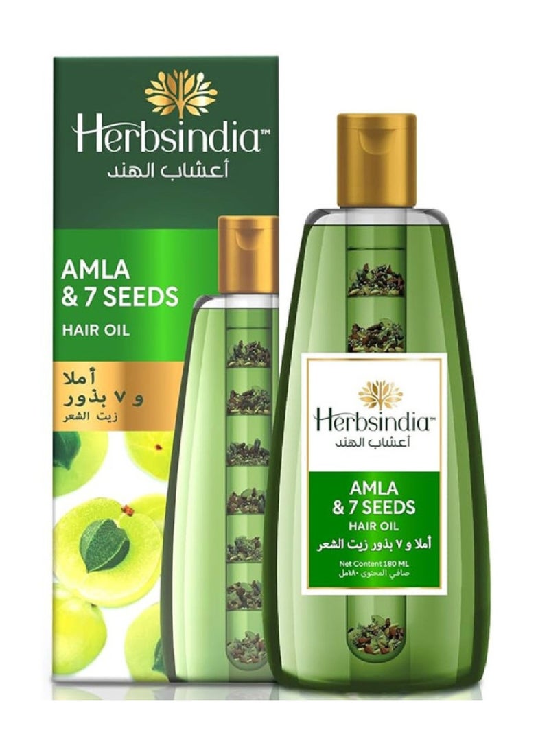 Herbsindia - Herbsindia Amla & 7 Seeds Hair Oil 180ml - Image 1