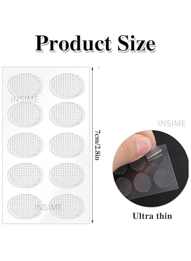 INSIME Ear lobe support for earrings | Ear stickers for heavy earrings | Invisible Earlobe supporter heavy earring | Ear lock supporting patches | Waterproof Ear tape earrings ear lock sticker (10 Paches) - Image 4