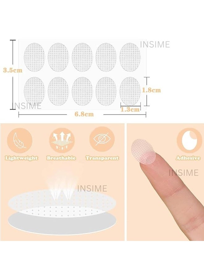 INSIME Ear lobe support for earrings | Ear stickers for heavy earrings | Invisible Earlobe supporter heavy earring | Ear lock supporting patches | Waterproof Ear tape earrings ear lock sticker (10 Paches) - Image 2