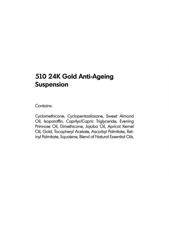 Raya - RAYA 24K Gold Anti-Aging Suspension (510) | Anti-Aging Facial Treatment Serum for All Skin Types | Made with Pure 24 Karat Gold | Softens and Helps Reduce Fine Lines and Wrinkles - Image 1