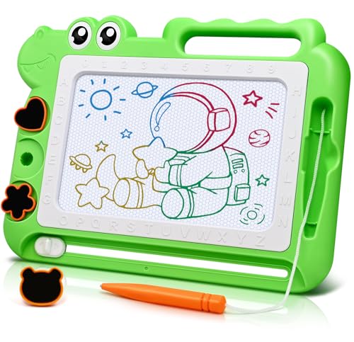 AiTuiTui Magnetic Drawing Board Toddler Toys Gift for Girls Boys Color Sketch Writing Scribble Doodle Pad Travel Games Educational Learning Kids Toys for Birthday or Easter Green - Image 1