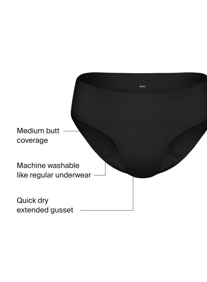 KNIX Leakproof Bikini - No-Show by Knix, Black, S - Image 4