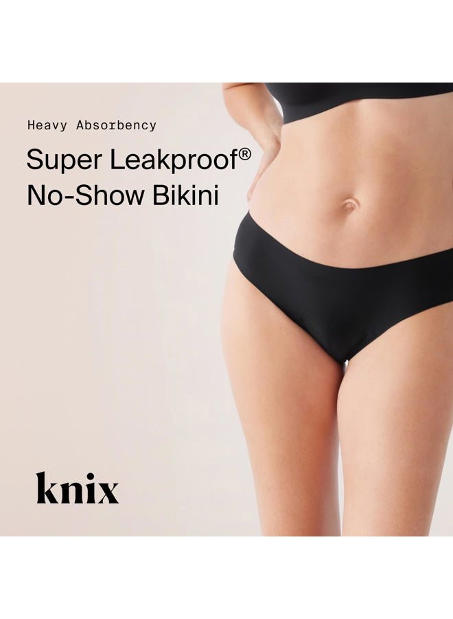 KNIX Leakproof Bikini - No-Show by Knix, Black, S - Image 2