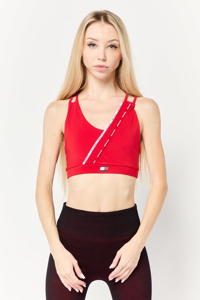 Women Sportswear Fit Non Padded Training Bra, Red