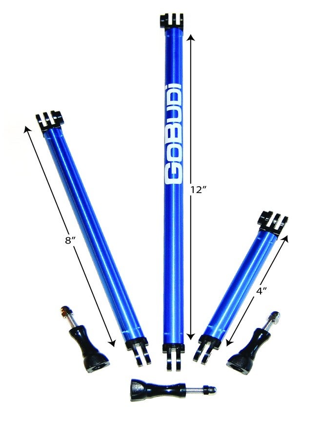 GoBUDi Extension Pole Set Compatible with All GoPro Hero Cameras, Includes Bolts (3 Fixed Set) - Image 2