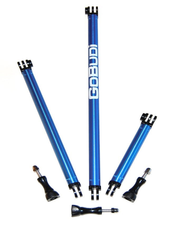 GoBUDi Extension Pole Set Compatible with All GoPro Hero Cameras, Includes Bolts (3 Fixed Set) - Image 1