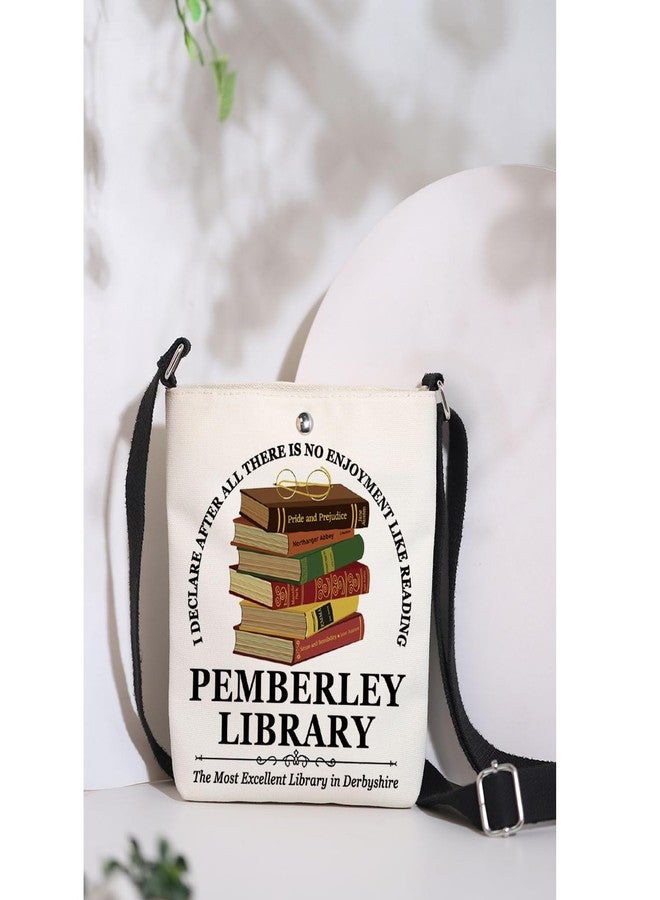 MAOFAED Literary Inspired Gift, Pemberley Library Crossbody Bag for Book Lover, Book Nerd Gift, Bookish Gift (pemberley library) - Image 3