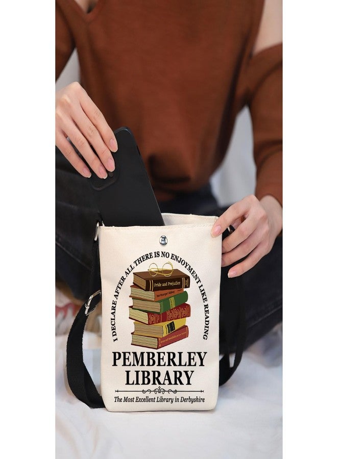 MAOFAED Literary Inspired Gift, Pemberley Library Crossbody Bag for Book Lover, Book Nerd Gift, Bookish Gift (pemberley library) - Image 2