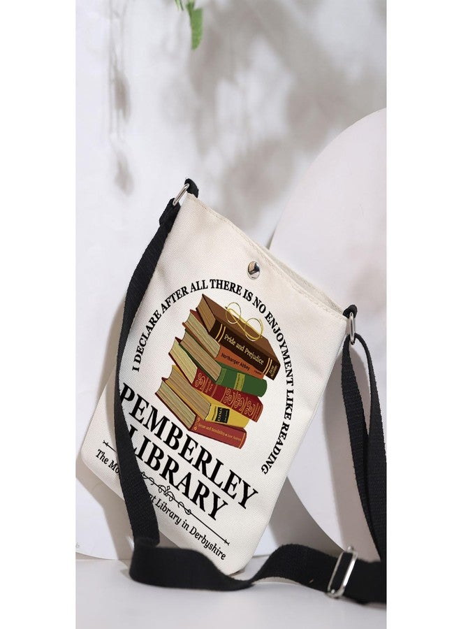 MAOFAED Literary Inspired Gift, Pemberley Library Crossbody Bag for Book Lover, Book Nerd Gift, Bookish Gift (pemberley library) - Image 5
