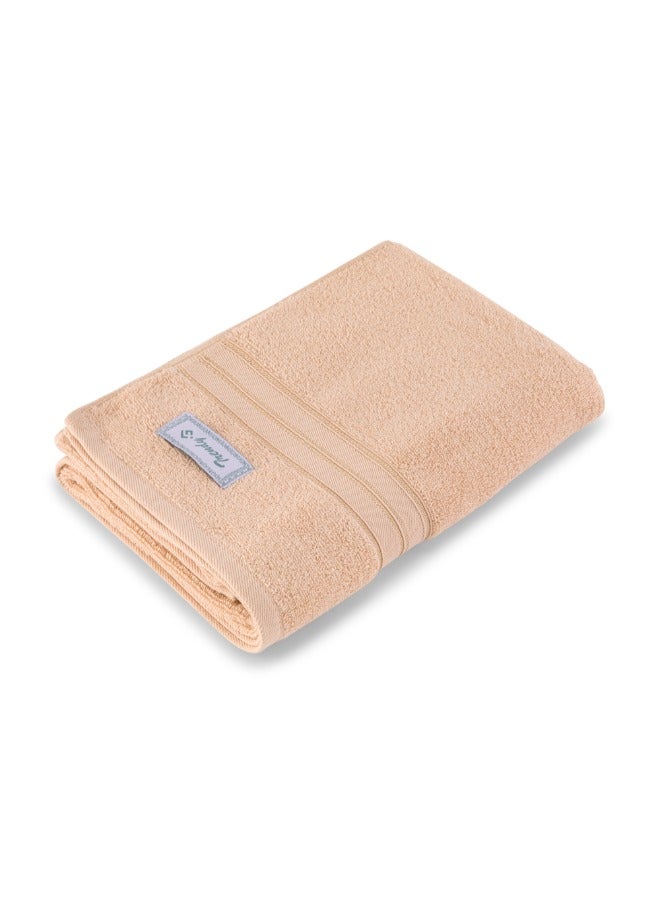 BYFT Home Trendy (Peach) Premium Cotton Bath Towel (70 X 140 Cm-Set Of 1) Highly Absorbent, High Quality Bath Linen With Striped Dobby 550 Gsm - Image 3