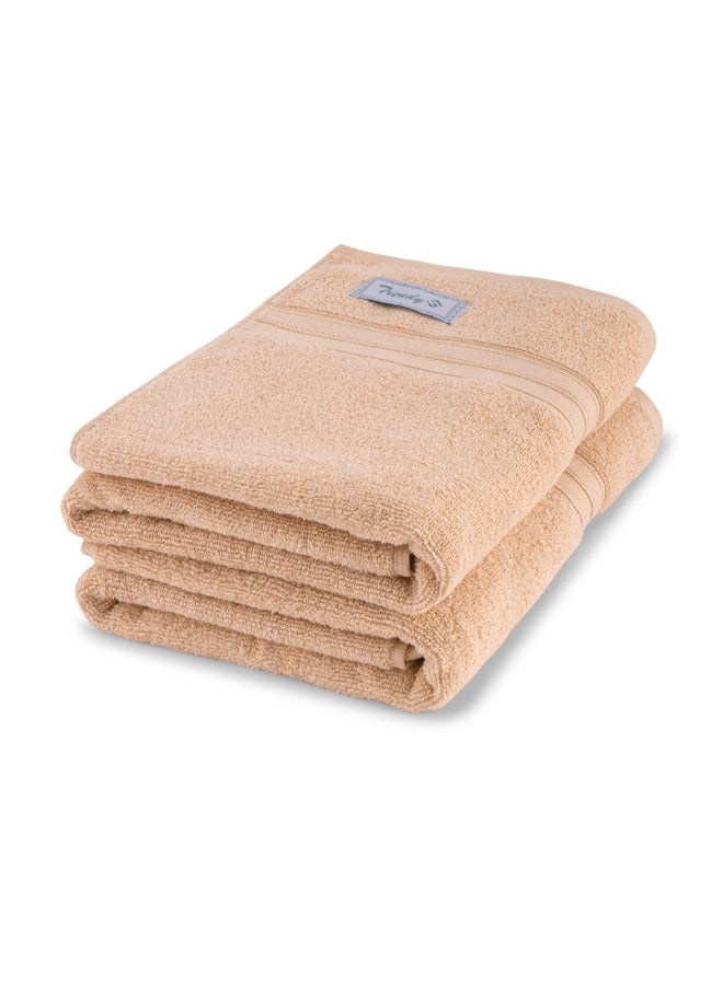 BYFT Home Trendy (Peach) Premium Cotton Bath Towel (70 X 140 Cm-Set Of 1) Highly Absorbent, High Quality Bath Linen With Striped Dobby 550 Gsm - Image 5