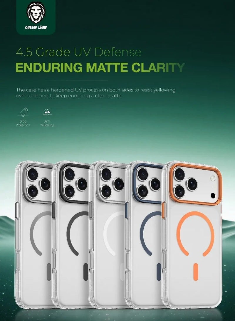 GREEN LION iPhone17 Pro Max Matte MagSafe Case / Maximum Protection / Camera Protection / Drop Protection - Orange Titanium - Image 3