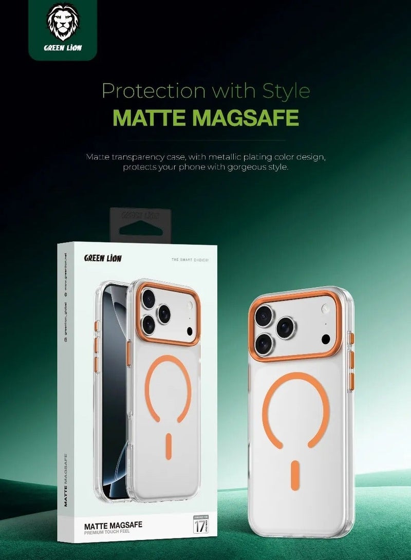 GREEN LION iPhone17 Pro Max Matte MagSafe Case / Maximum Protection / Camera Protection / Drop Protection - Orange Titanium - Image 4