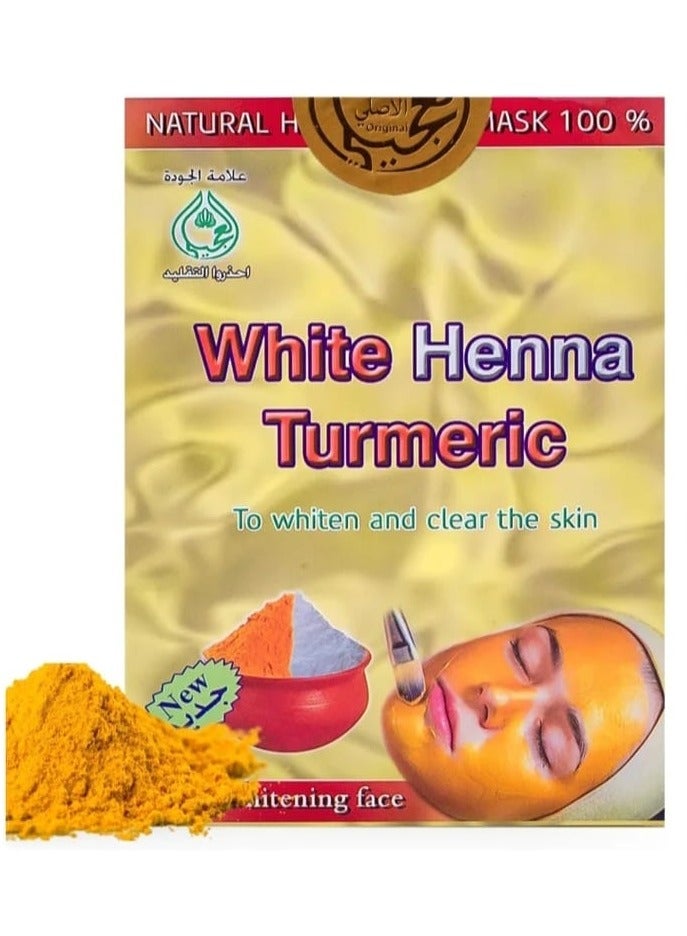 OGAILI White Henna Turmeric Powder Natural Herbal skin Cleanser & Anti-Inflammatory - Acne Treatment & Hyperpigmentation Reduction 120G - Image 1