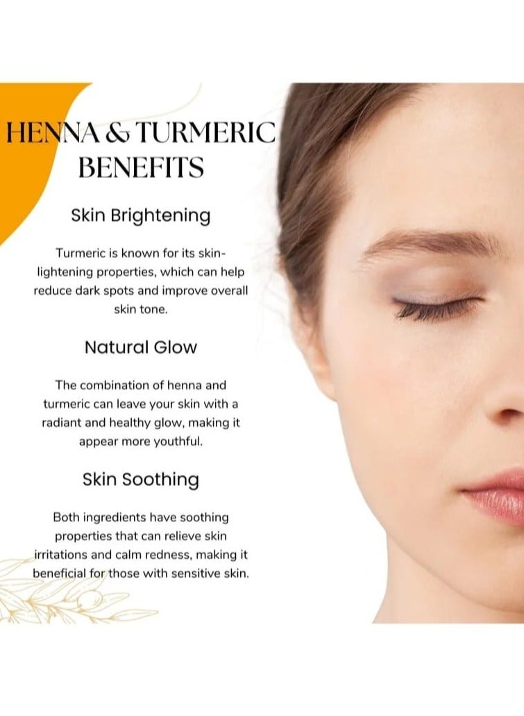 OGAILI White Henna Turmeric Powder Natural Herbal skin Cleanser & Anti-Inflammatory - Acne Treatment & Hyperpigmentation Reduction 120G - Image 2