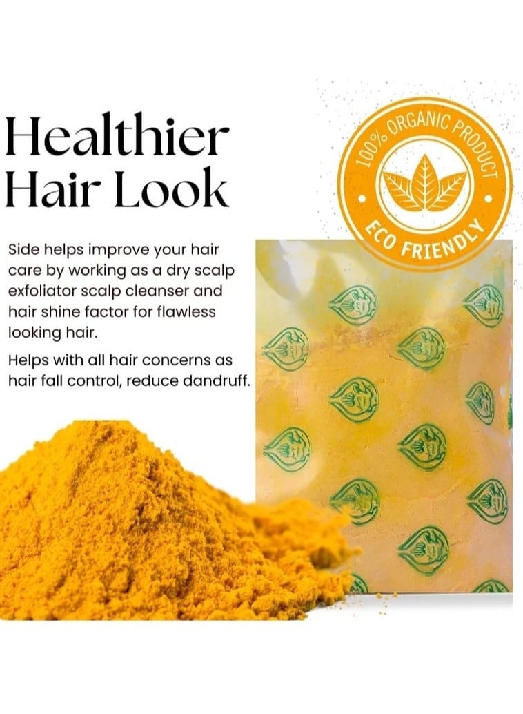 OGAILI White Henna Turmeric Powder Natural Herbal skin Cleanser & Anti-Inflammatory - Acne Treatment & Hyperpigmentation Reduction 120G - Image 3