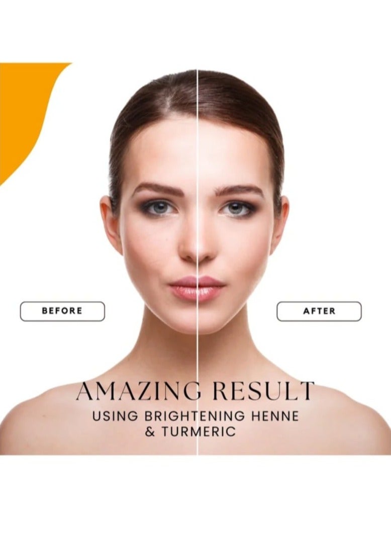 OGAILI White Henna Turmeric Powder Natural Herbal skin Cleanser & Anti-Inflammatory - Acne Treatment & Hyperpigmentation Reduction 120G - Image 5