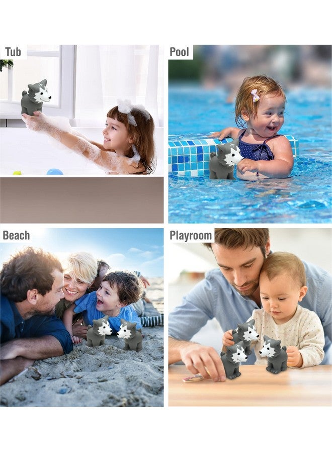 Puzzled DolliBu Wolf Bath Buddy Squirter - Floating Wolf Rubber Bath Toy, Fun Water Squirting Bathtime Play For Toddlers, Cute and Soft Wild Life Animal Toy For The Bathtub, Beach, and Pool for Girls and Boys - Image 4