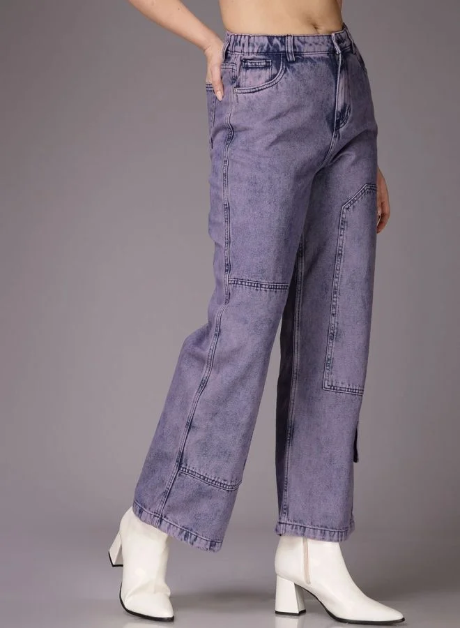 Freehand  Women Relaxed Fit Solid High Rise Jeans for Women | Best Price UAE