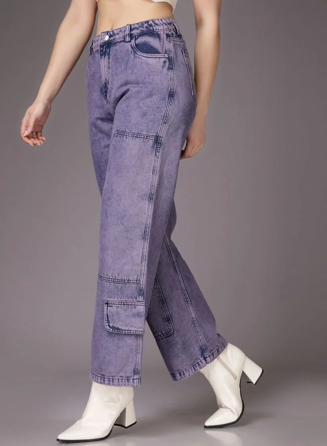Freehand  Women Relaxed Fit Solid High Rise Jeans for Women | Best Price UAE