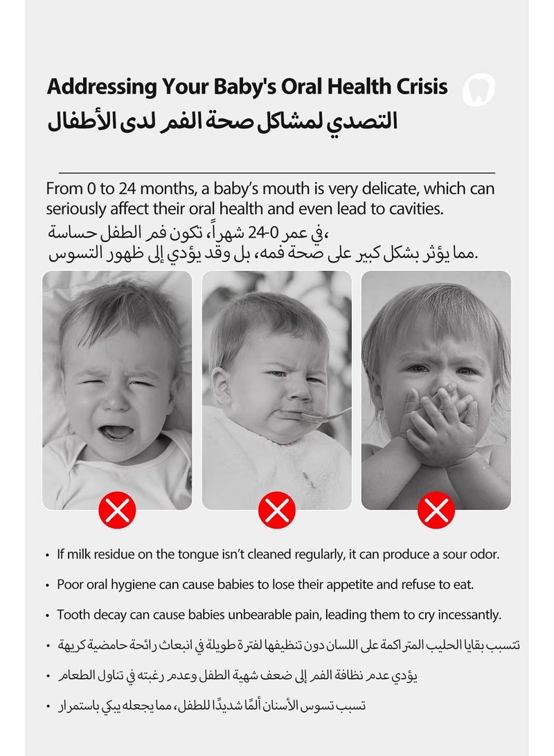 سورين مجموعة من 30 قطعة من أدوات تنظيف اللسان للأطفال الرضع، أدوات تنظيف اللسان للأطفال الرضع، أدوات تنظيف الفم من الشاش لحديثي الولادة، أدوات تنظيف اللسان والفم، فرشاة أسنان للأطفال الرضع، فرشاة أسنان للأطفال، مناسبة للأطفال الرضع والأطفال الصغار - Image 2