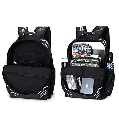 Oarencol Fashion Baseball Sport Softball American Cool Backpacks School Book Travel College Shoulder Bag for Women Girls Men Boys - Image 2
