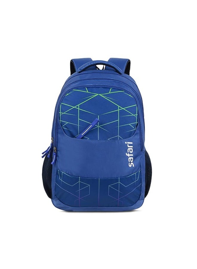 Safari Hitech Large Size 35 Ltrs Water Resistant Standard 4 Compartment Backpack - Blue - Image 1