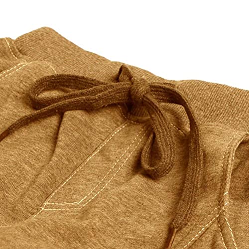 BINPAW Kids Cotton Active Sports Basic Outdoor Jogger Sweat Pants with Pockets for Little Boys & Big Boys, Brown, Age 6T-7T (6-7 Years) = Tag 130 - Image 4