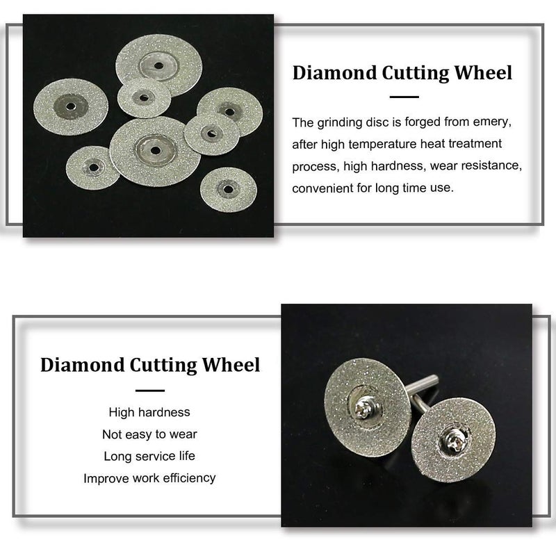 DIY Crafts 25Pieces 22253040 50 mm Diamond Cutting Wheel Cut Off Discs Coated Rotary Tools for Dremel Rotary Tool Design No 1 Pack Of 25 Pcs - Image 4