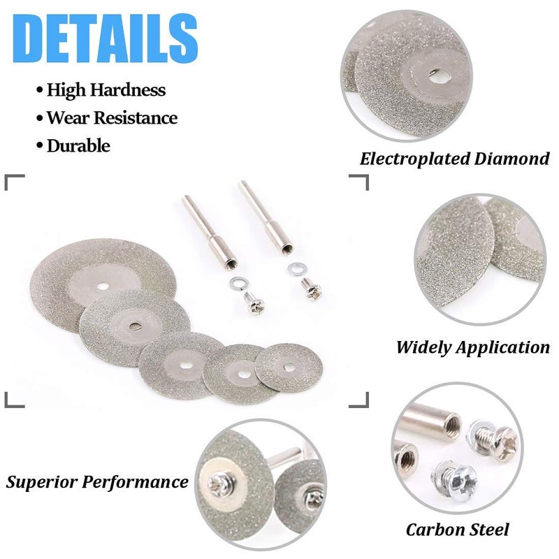 DIY Crafts 25Pieces 22253040 50 mm Diamond Cutting Wheel Cut Off Discs Coated Rotary Tools for Dremel Rotary Tool Design No 1 Pack Of 25 Pcs - Image 3