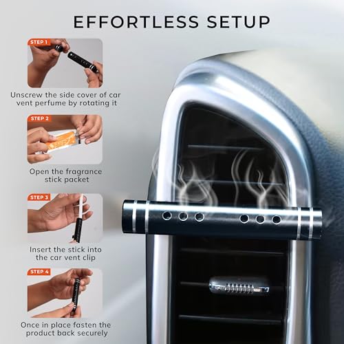 Aromahpure Premium Car Vent Clip Perfume |Car Accessories | AC Vent Stick Air Freshener Aroma Diffuser | Lavender Natural Fragrance | Spill-Proof, Long-Lasting (Up to 45 Days) - Image 3