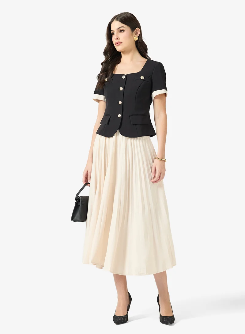 ELLA  Blouse With Pleated Skirt Set for Women | Best Price UAE