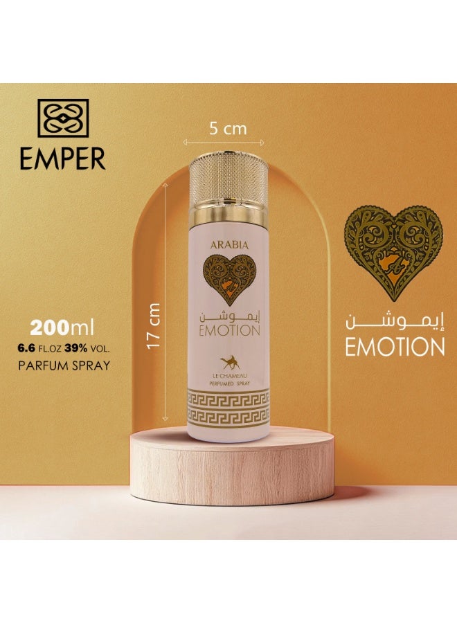 LE CHAMEAU Arabia Emotion Perfume Body Spray For Women 200ml - Image 3