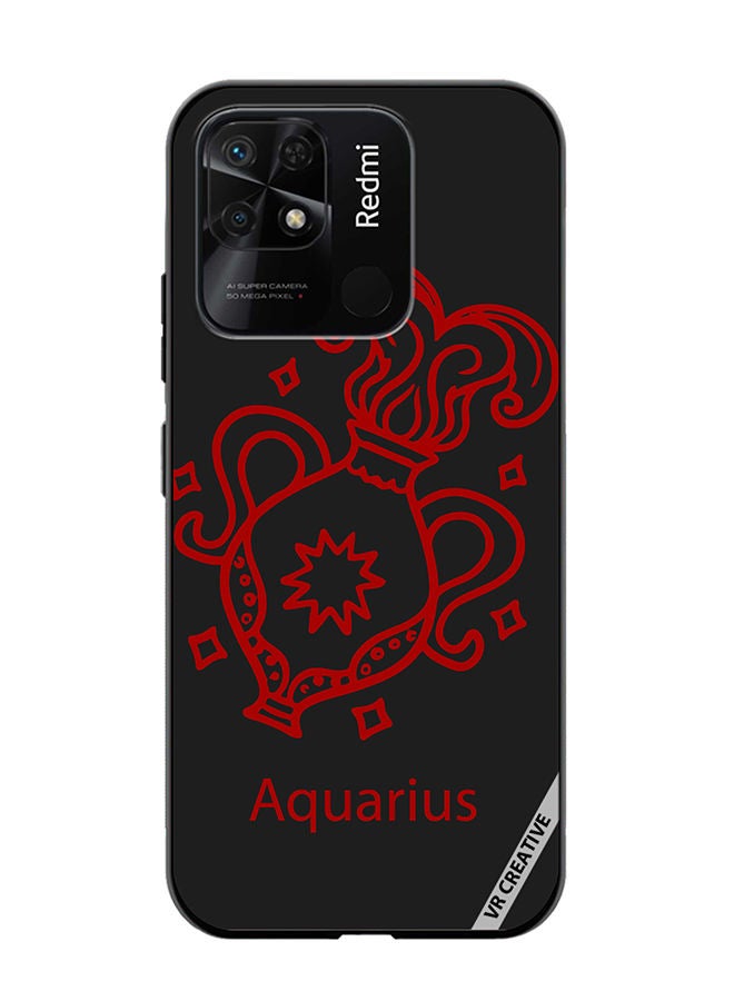 VR CREATIVE Protective Case Cover For Xiaomi Redmi 10C Aquarius Zodiac Signs Design Multicolour - Image 1