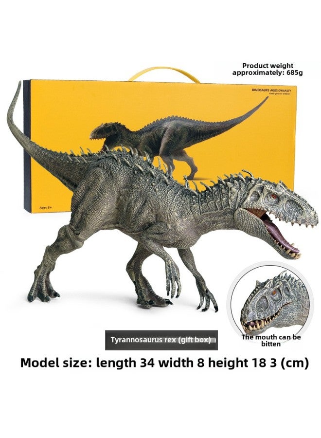 Children's Simulation Solid Dinosaur Toy Tyrannosaurus Rex Giant Dragon Spinosaurus Swollen Head Dragon Bull Dragon Shark Toothosaurus Animal Model