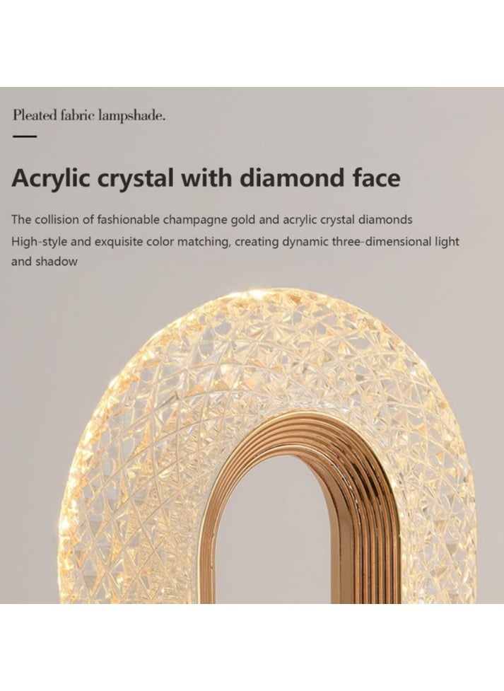 Generic - Crystal Touch Lamp, LED Crystal Light Illuminated in Multiple Colors, Night Lamp and Decorative Nightlight with 3D Diamond Design, Moonlit Crystal Globe, LED Lamp with Multi-Color Remote Control, Dimmable USB Rechargeable Desk Lamp for Bedroom, Living Room, Home, and Office, Transparent. - Image 1